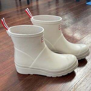 Hunter Women's Short Rain Boots in White